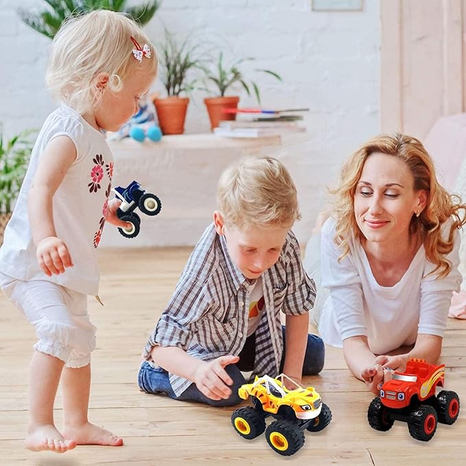 NICENINE Monster Machines Toys - Truck Vehicles Toys Gifts - Scooters Car for Kids (6 pcs)
