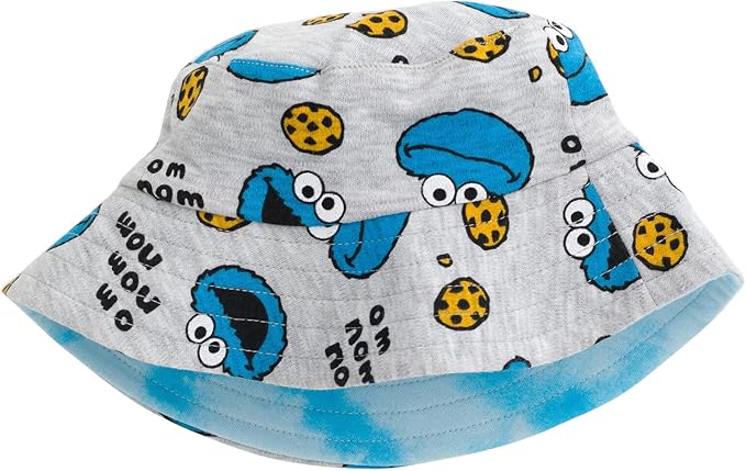Sesame Street Elmo Cookie Monster Big Bird Romper and Bucket Sun Hat Newborn to Toddler
