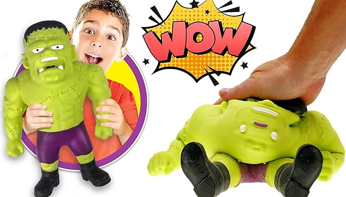 JA-RU Huge Mega Stretchy Monster Toy 12" Tall Stretching 400% his Size. Halloween Action Figures Squish & Pull Fidget Toy Anxiety Stress Toy Kids & Boys Party Favor 94306-1s