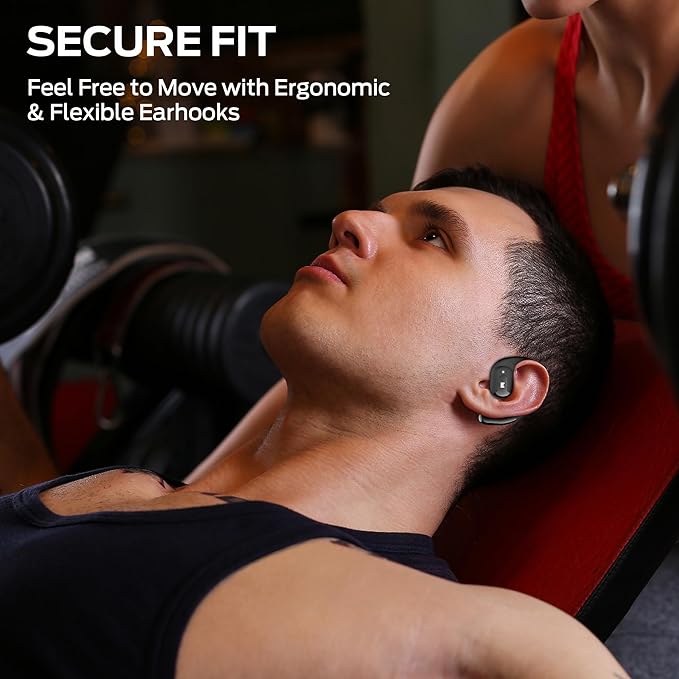 Monster Open Ear AC317 Headphones, Wireless Earbuds with Stereo Sound, 24H Playback, Bluetooth 5.4, Crystal Clear Calls, Type-C Charging, Touch Control, Sweat Resistant Open Ear Earbuds for Sports