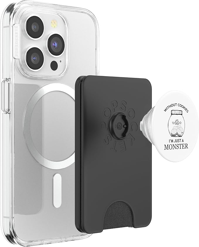 Without Cookies Im Just A Monster Funny Cookie Lover PopSockets PopWallet for MagSafe