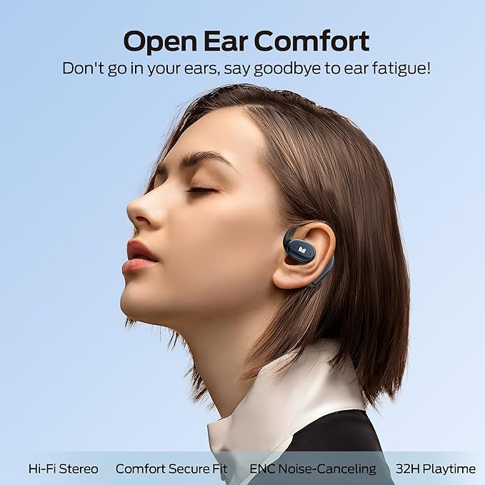 Monster Open Ear AC311 Wireless Earbuds, Bluetooth 5.4 Open Ear Headphones, Up to 30 Hours Playtime Bluetooth Ear Earphones with Stereo Sound, Touch Control and IPX5 Waterproof Open Earbuds