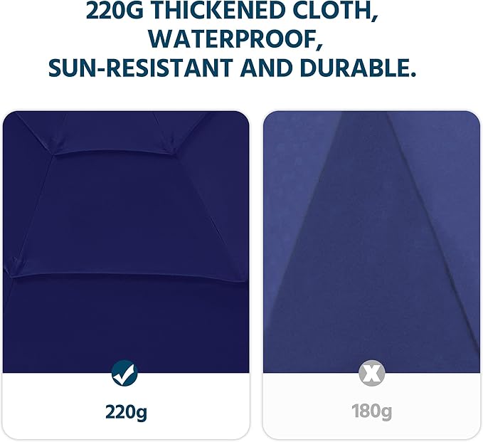 Yaheetech 3-Tier Patio Parasol 10ft Vented Outdoor Table Umbrella Double-layer Cloth & Large Shade for Yard/Garden/Park/Garden Navy Blue