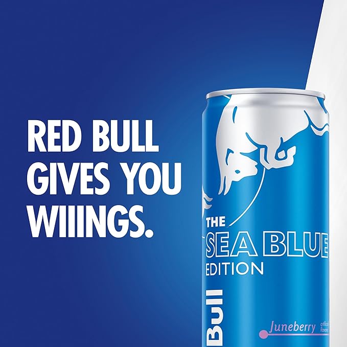 Red Bull Sea Blue Edition Energy Drink, 12 Fl Oz, 24 Cans (6 Packs of 4)