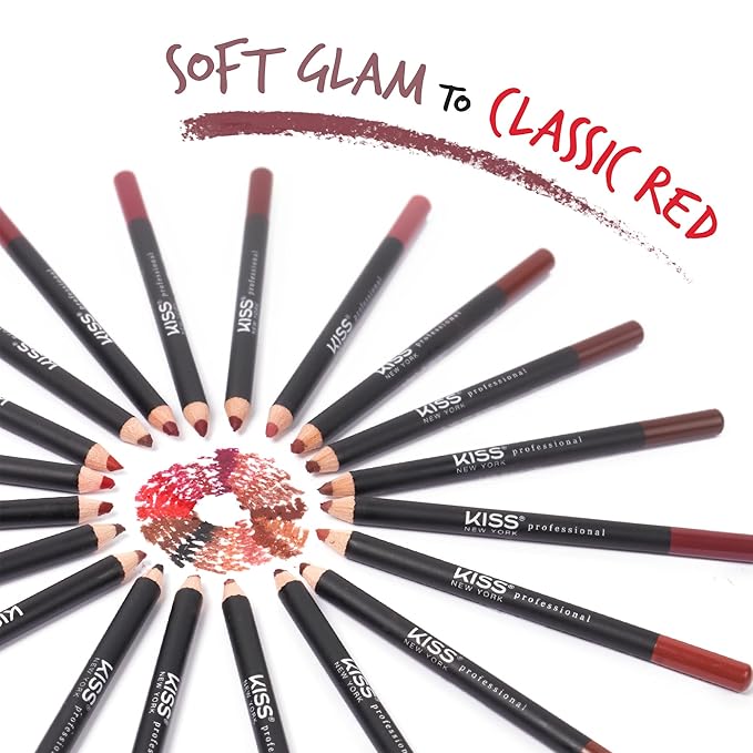 Professional Slim Lip Pencil, Creamy Soft Lip Liner, Smooth Long-Lasting Rich Lip Color, Natural Lip Makeup, Water-Resistant Lip Crayon (Burgundy)
