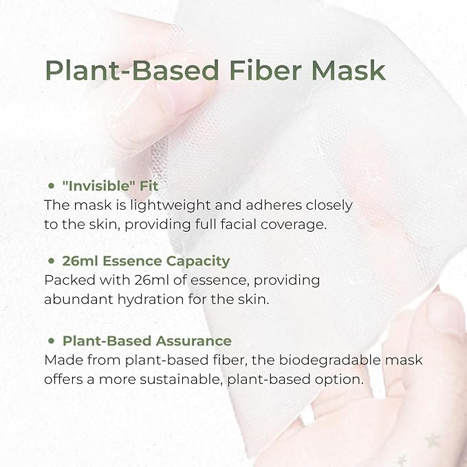 Thamnolia Fresh Hydration Mask (26mlx5PCS) - Balancing Skin's Oil & Hydrating Face Mask for All Skin Types, Paraben-Free, Alcohol Free
