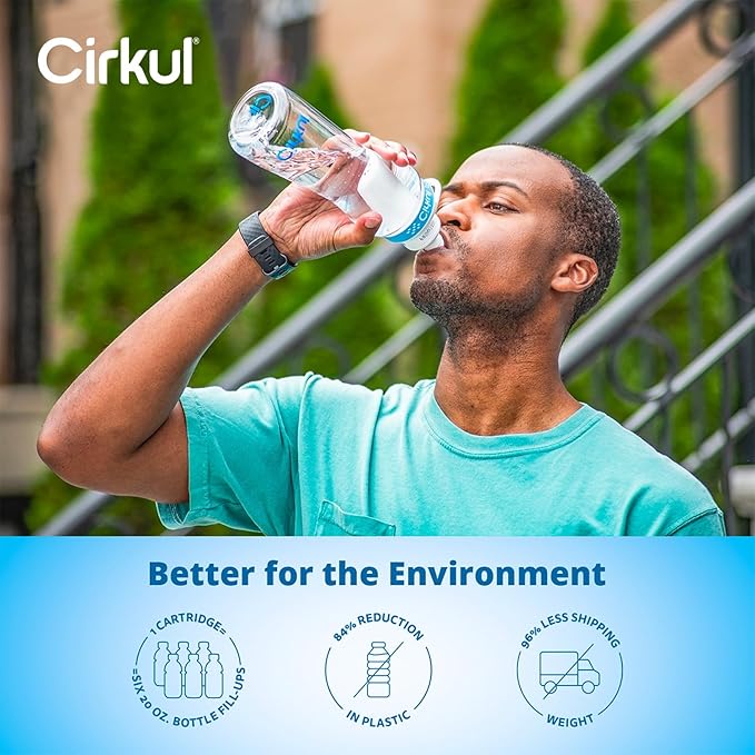 Cirkul Puressence Flavor Cartridge Variety Pack, Unsweetened, 6-Pack (2 Cucumber, 2 Peach, 2 Lemon)
