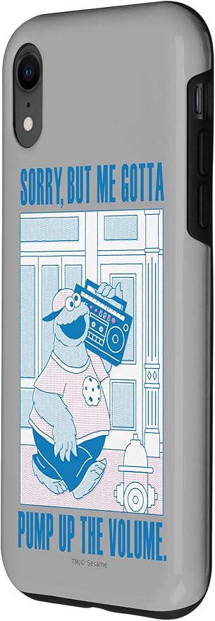 iPhone XR Sesame Street Cookie Monster Me Gotta Pump Up The Volume Case