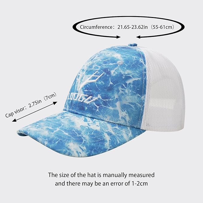LOOGU Fishing Hat Mesh Back for Men Women Adjustable Baseball Trucker Cap Snapback Hats