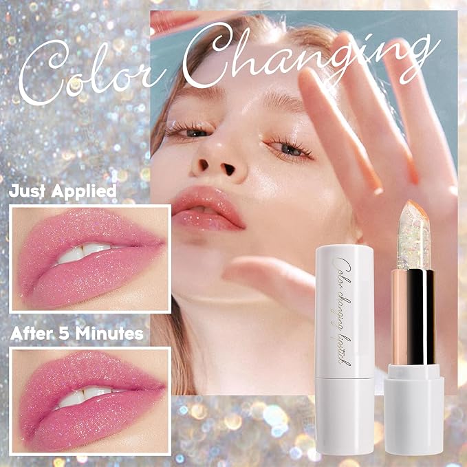 Pink Shimmer Lipstick, Ph Mood Magic Lipstick(3#)