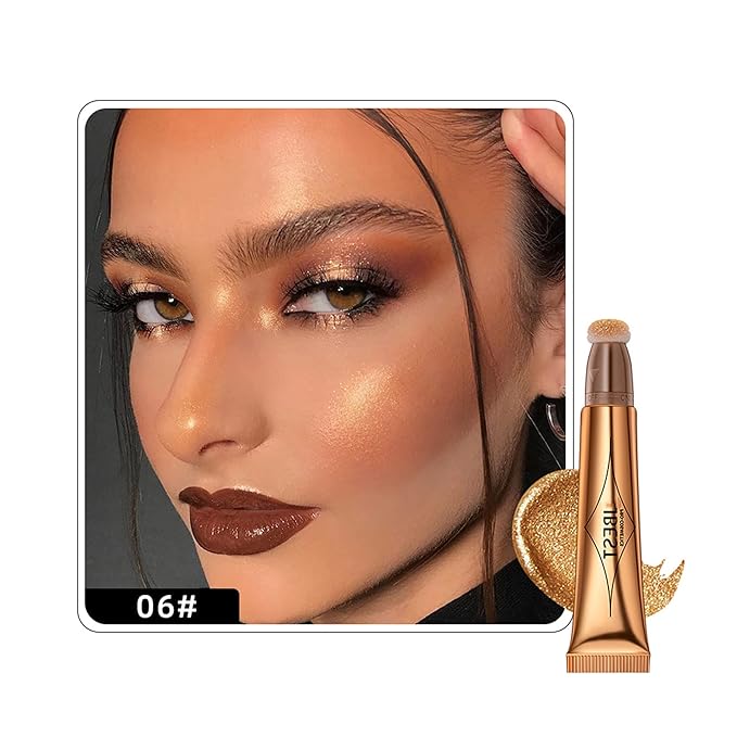MAEPEOR Liquid Highlighter Stick Golden Cream Liquid Highlighter (6# Golden)