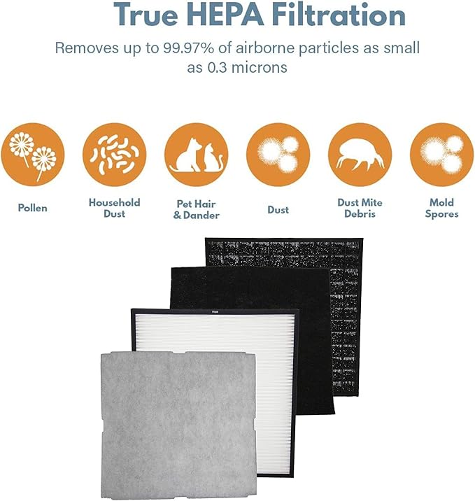Filter-Monster – Odor Reduction Air Filter Replacement Kit - Replacement Compatible with Rabbit Air MinusA2 Air Purifier