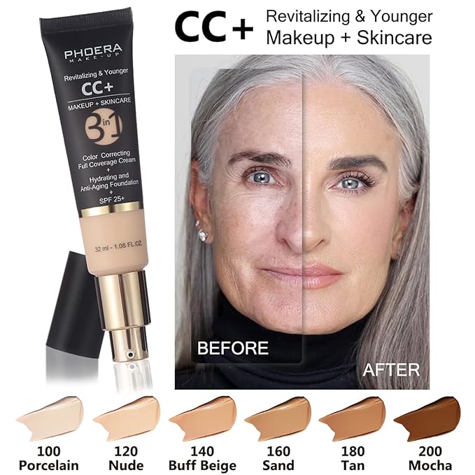 PHOERA Foundation, PHOERA Contour Palette,Shades with Highlighter & 160CC