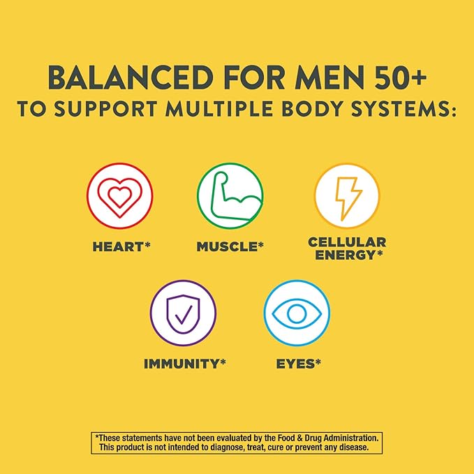 Nature’s Way Alive! Men’s 50+ Complete Multivitamin, High Potency B-Vitamins, 50 Tablets