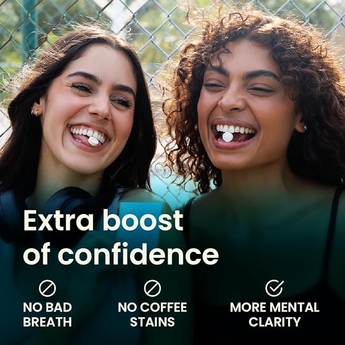 NeuroGum Energy Caffeine Gum (54 Pieces) - Sugar Free with L-theanine + Caffeine + Vitamin B12 & B6 - Nootropic Energy & Focus Supplement for Women & Men - Peppermint Flavor (Packaging May Vary)