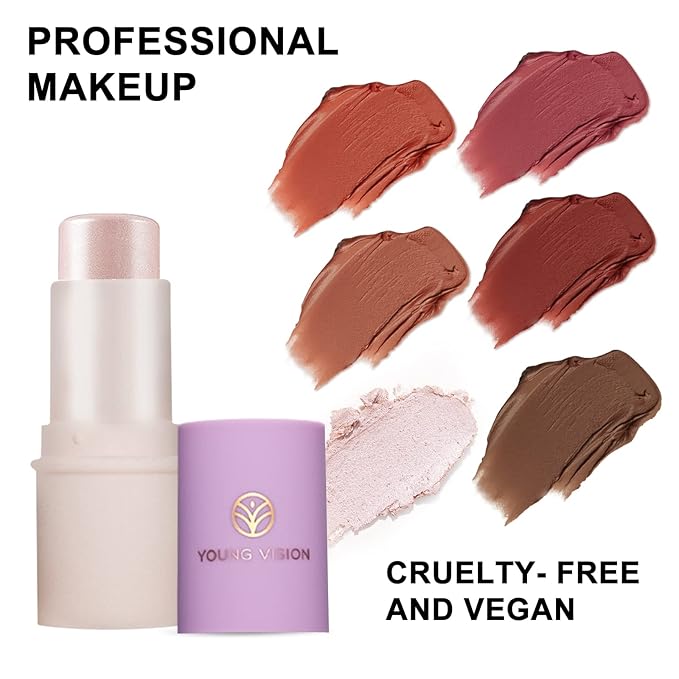 YOUNG VISION Cream Contour/Highlight Stick, Multi-Use Highlighter and for Women.…