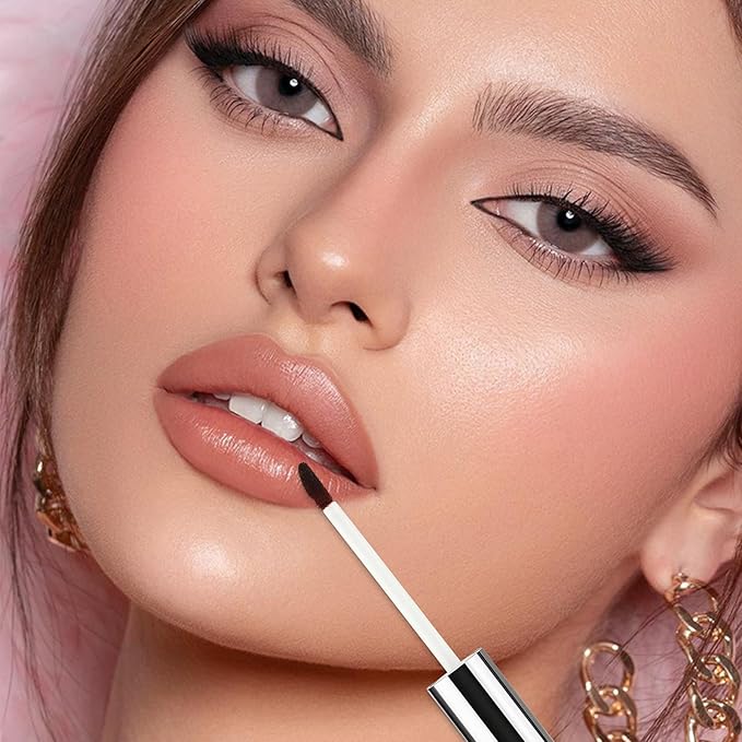 Peel Off Lip Liner Stain Velvet Tint – Long-Lasting, Moisturizing, Non-Sticky Matte Lip Lacquer, Highly Pigmented, Smudge-Proof Liquid Lipstick Makeup (light brown)