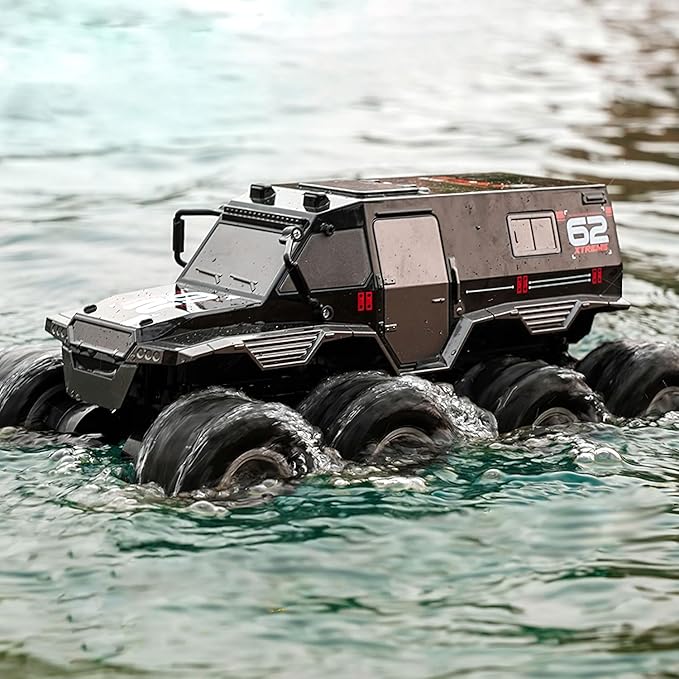 Amphibious Remote Control Car 1: 12 8WD, RC Monster Truck Toys, 2.4G RC Rock Crawler Off Road RC Car Toys for 7 8 9 10 11 12 Year Old Boys/Girls 4+, Gift Birthday Christmas