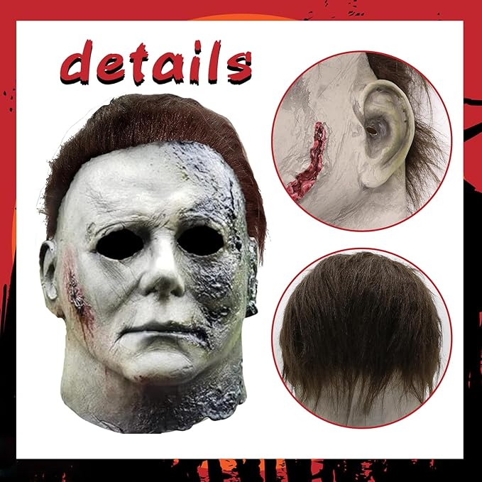Michael Myers Mask, Halloween Horror Masquerade Cosplay Party Mask, Michael Myers Costume Scary Cosplay