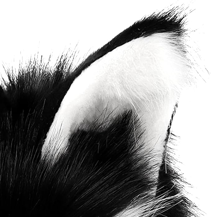 Furry Head Mask Animal Wolf Dog Plush Faux Fur Masks for Halloween Masquerade Cosplay Costume Props