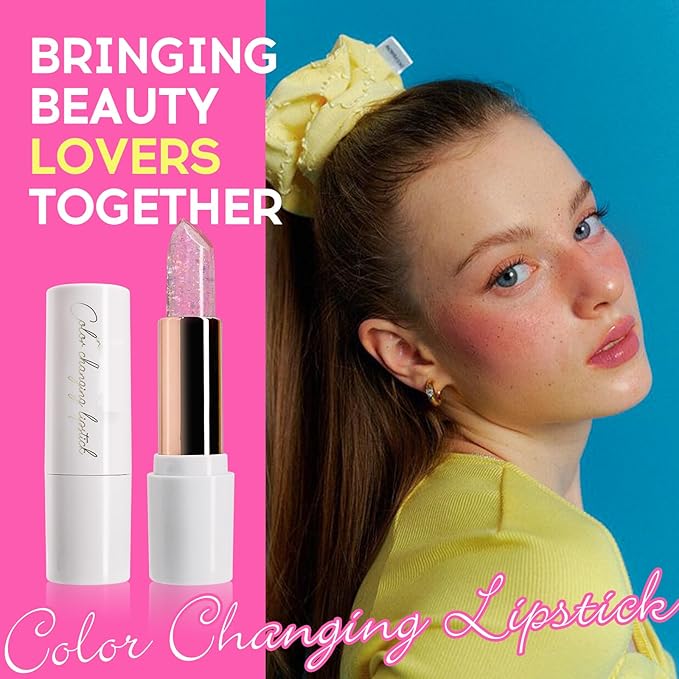 Pink Shimmer Lipstick, Ph Mood Magic Lipstick(3#)