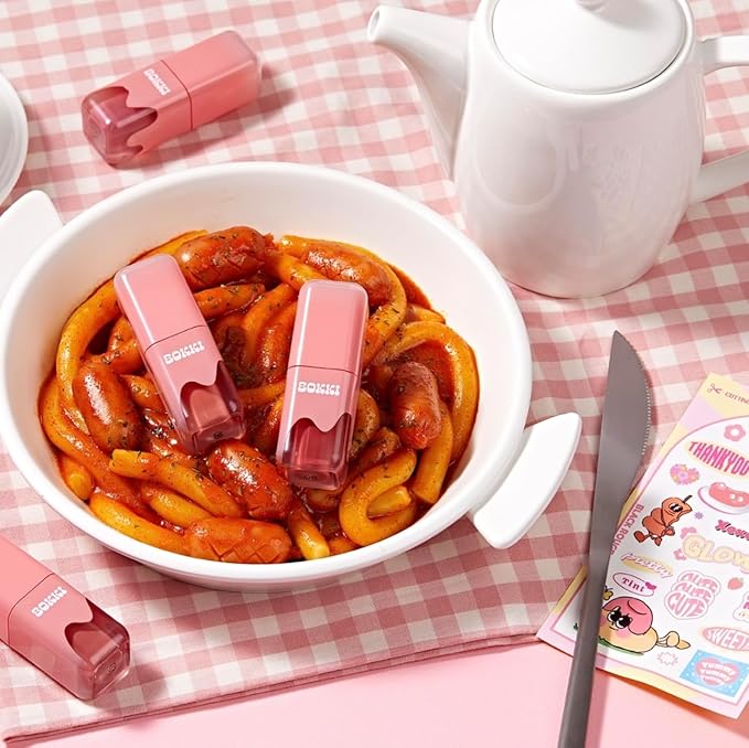 Glow Bokki Glossy Lip Tint, Korean Beauty (GB08 Vienna Rosé, 4.1 grams)