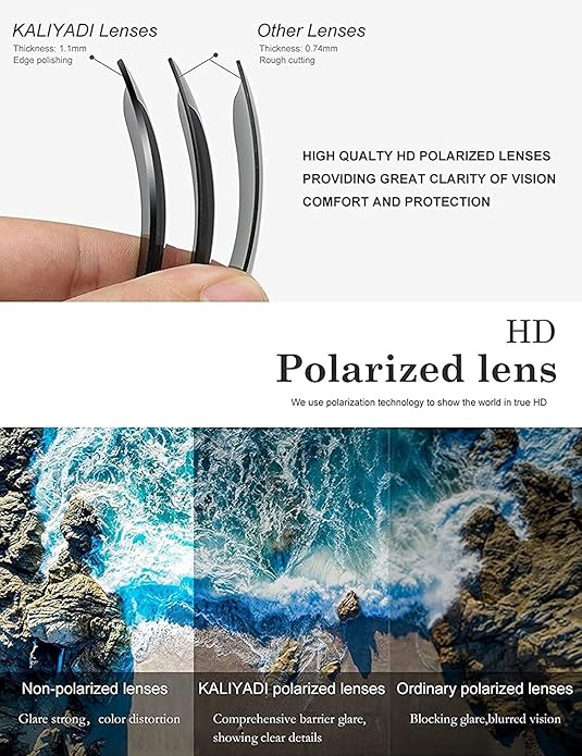 KALIYADI Polarized Sunglasses for Men and Women Matte Finish Sun glasses Color Mirror Lens UV Blocking (3 Pack)