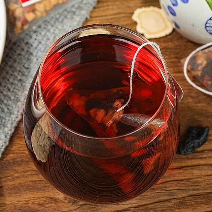 Premium Ginseng Five Treasure Tea - Nourishing Formula with Red Dates & Six Precious Herbs,Chinese Herbal Blend for Men and Women,1Pack (25 Tea Bags)