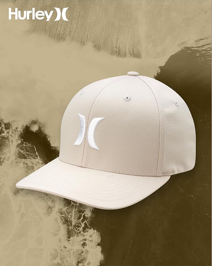 Hurley Mens Baseball Cap - Flexfit Fitted Baseball Caps for Men (Sizes: S-XL)