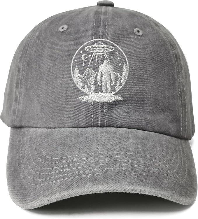 Embroidered UFO Alien Big Foot Hats