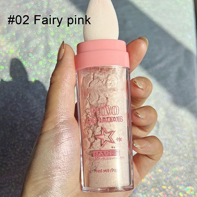 MAEPEOR Highlighter Powder Stick 6 Colors Shimmer Not-sticky