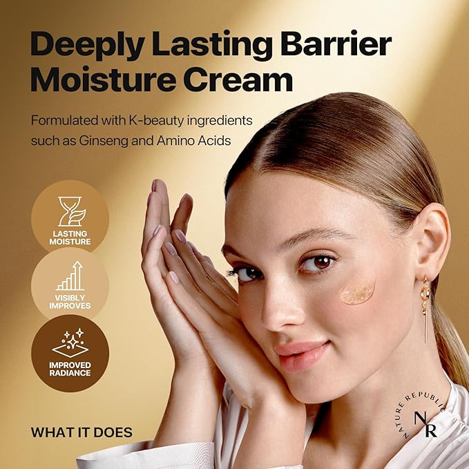 Nature Republic Ginseng Gold Silk Watery Cream 2.11 Oz(60g)-6 Years Korean Ginseng, 99.9% Pure Gold Premium Skin Care, Anti-Aging Moisturizer for Skin, Wrinkle Care with Ginseng Saponins (60g)