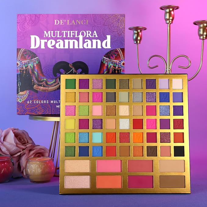 Large Eyeshadow Palette for Makeup Beginners, DE'LANCI Big