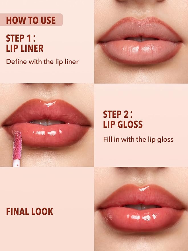SHEGLAM 2-In-1 Lip Rules Liner & Gloss Pen Long Lasting Plumping Perfect Lip Combo Makeup Set-By The Book