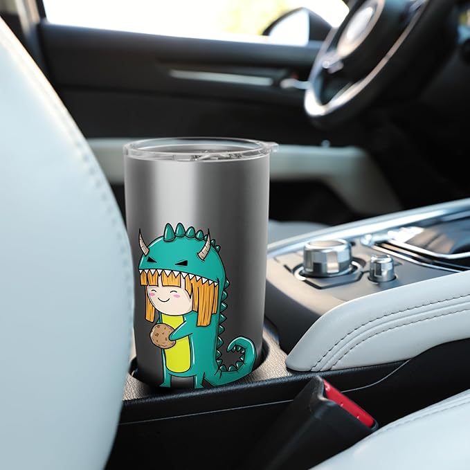 Child in Monster Costume with Cookie Stainless Steel Insulated Tumbler
