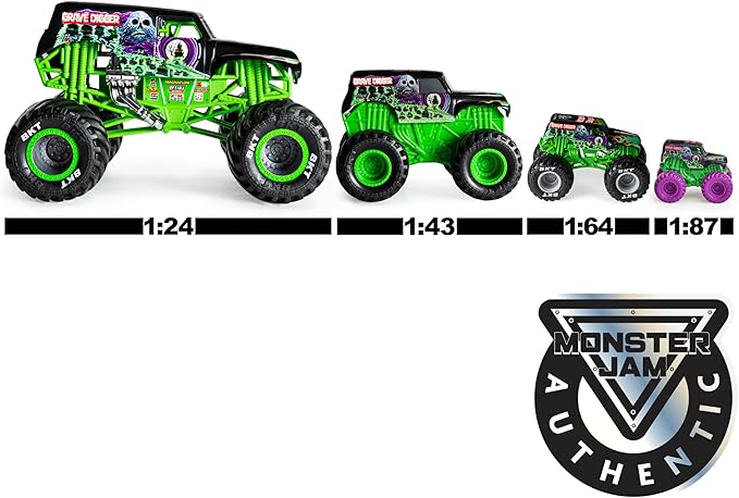 Monster Jam, Official Megalodon Monster Truck, Collector Die-Cast Vehicle, 1:24 Scale, Kids Toys for Boys Ages 3 and up