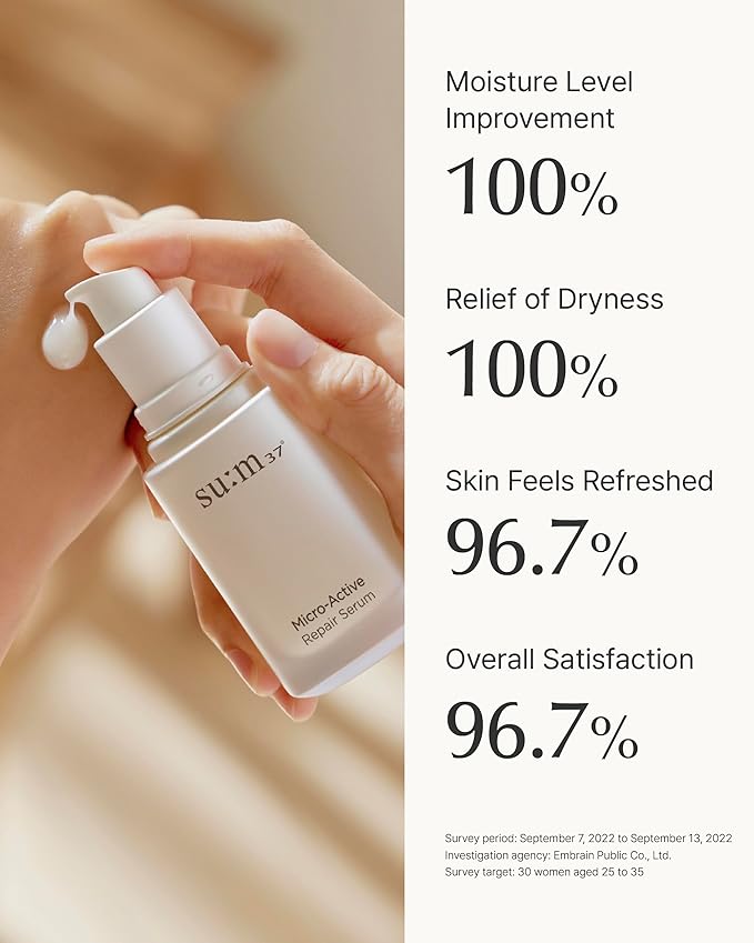 SU:M Secret Essence(1.01 fl oz) + Micro-Active Repair Serum (1.69 fl oz) - Korean skin care, Skin Barrier Repair Hydrating Serum, Deep Hydration, Boost Vitality