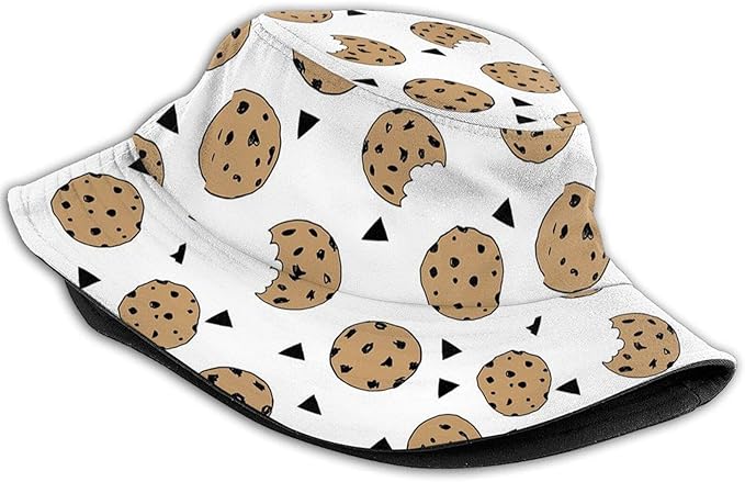 Cute Biscuits Donuts Bucket Hat for Unisex Print Summer Sun Hat Beach Hats Wide Brim Hat