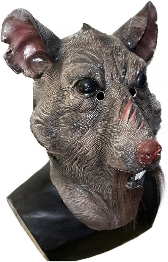 Rat Splinter Latex Animal Mouse Monster Mask - Movie Costume Cosplay Party Fancy Dress Turtles Multicoloured