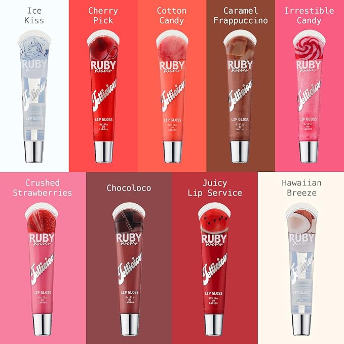 Ruby Kisses Jellicious Mouth Watering Lip Gloss (JLG07&JLG10&JLG13) Long Lasting Shine
