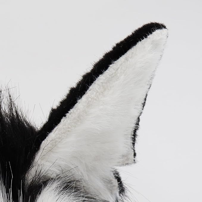 Furry Head Mask Animal Wolf Dog Plush Faux Fur Masks for Halloween Masquerade Cosplay Costume Props