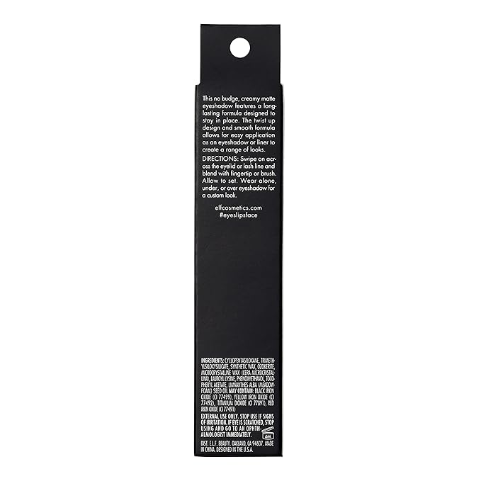 e.l.f. No Budge Matte Shadow Stick, One-Swipe Cream Eyeshadow Stick, Long-Wear & Crease Resistant, Matte Finish, Lava Lamp