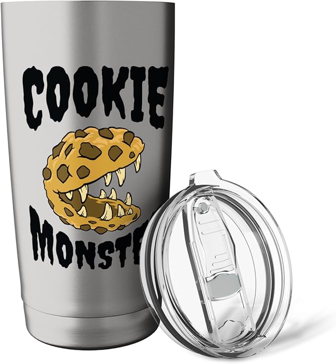 Funny Cookie Monster Creature Humour Stainless Steel Insulated Tumbler