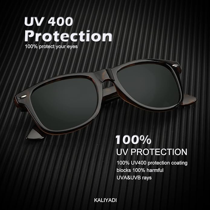 KALIYADI Polarized Sunglasses for Men and Women Matte Finish Sun glasses Color Mirror Lens UV Blocking (3 Pack)
