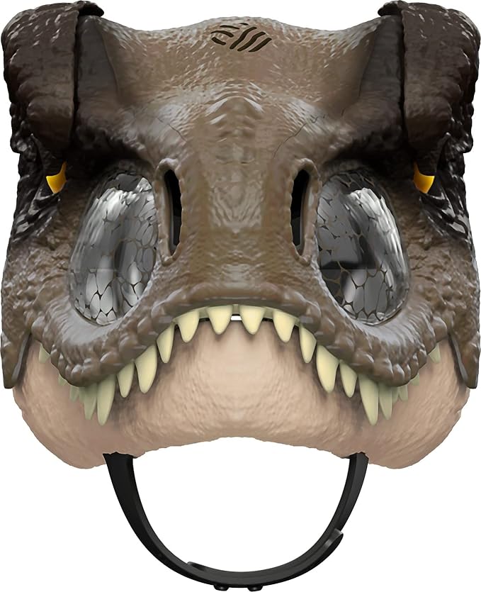 Mattel Jurassic World Dominion Chomp N Roar Dinoaur Mask, Tyrannosaurus Rex Dino Role-Play Toy & Costume Accessory with Jaw Motion & Roar Sounds