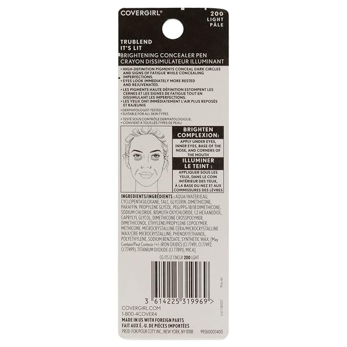 COVERGIRL Trublend It's Lit Concealer, Light L3-l7, 0.10 0.10 Ounce