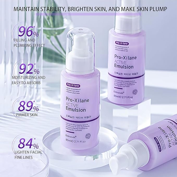 DEleventh Korean Brand Pro-Xilane Active Emulsion 80ml / Anti-Wrinkle, Moisturizing, Anti-Aging, Tighten and Delicate Skin, Improve Darkening, Repair Damaged Cells, and Block UV Rays