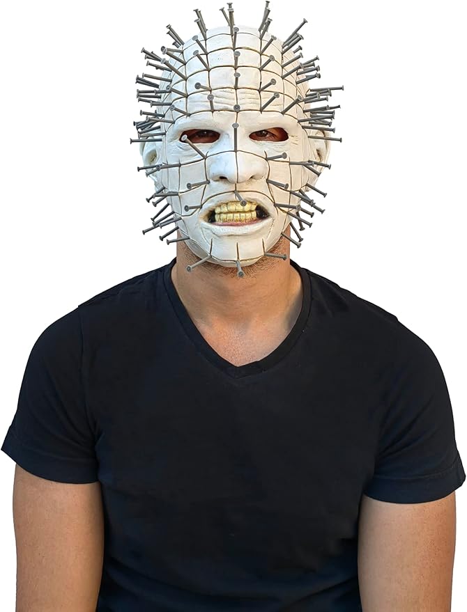 Ghoulish Productions Men's Monster Horror Hellraiser III Pinhead Mask Halloween Costume Accessory