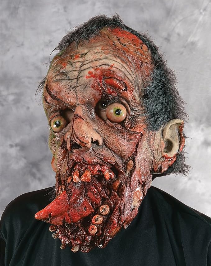 Zagone Bite Your Tongue Mask, Gory Zombie Dead Monster Roadkill
