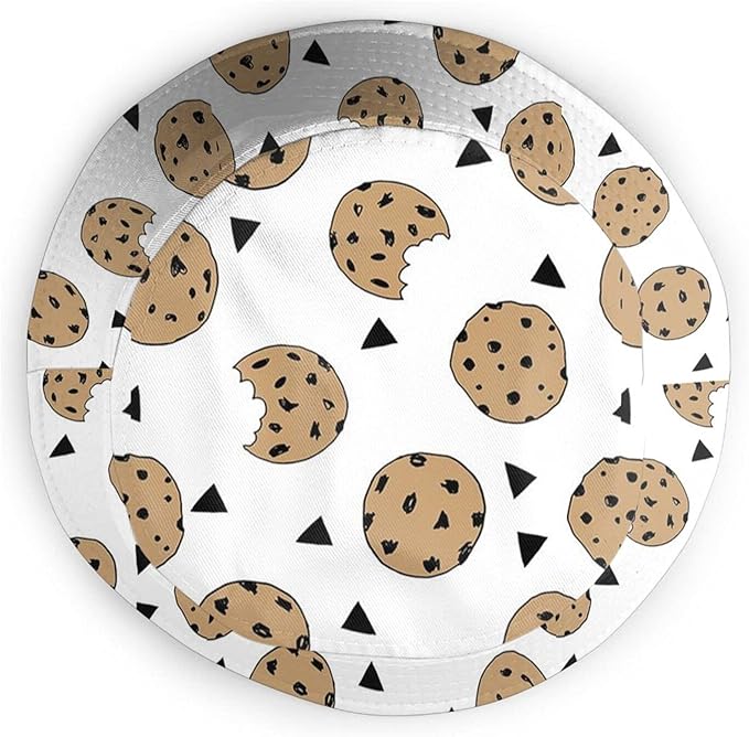 Cute Biscuits Donuts Bucket Hat for Unisex Print Summer Sun Hat Beach Hats Wide Brim Hat